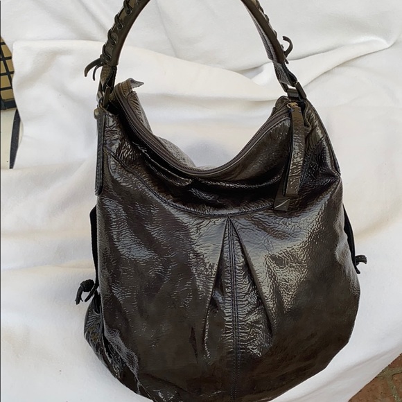 Francisco Biasia charcoal dark gray purse bag STYLISH with a pink dust bag - Picture 16 of 16